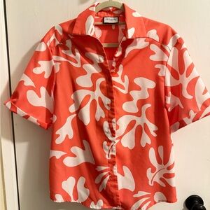 Away Coral and White Patterned Shirt